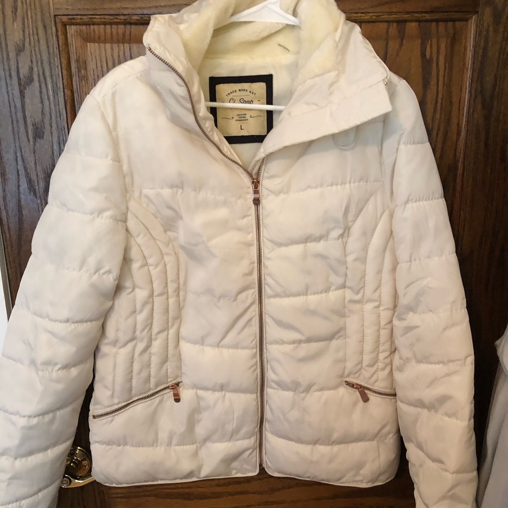 white puffer winter coat